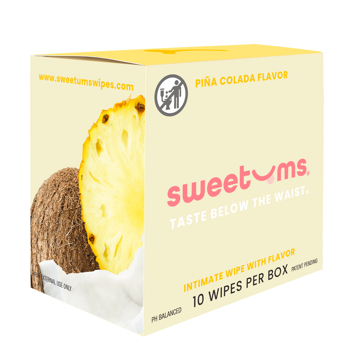 Sweetums Feminine wipes Pina Colada Flavor