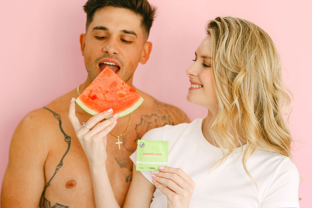 watermelon flavored intimate wipes for women 