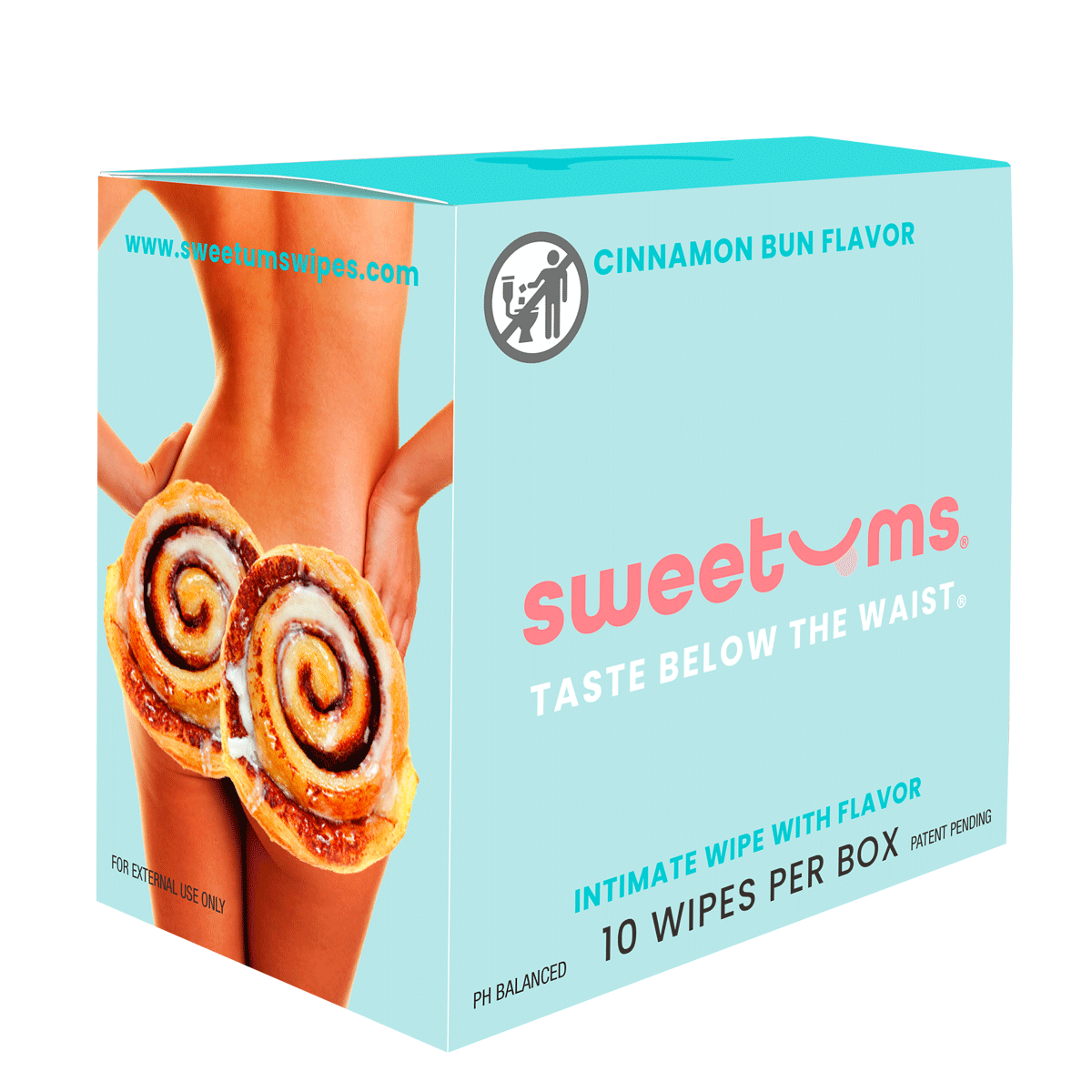 Sweetums Feminine intimate wipes - Cinnamon Bun Flavor