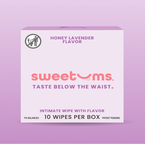 Honey Lavander flavor Sweetums Natural feminine wipes
